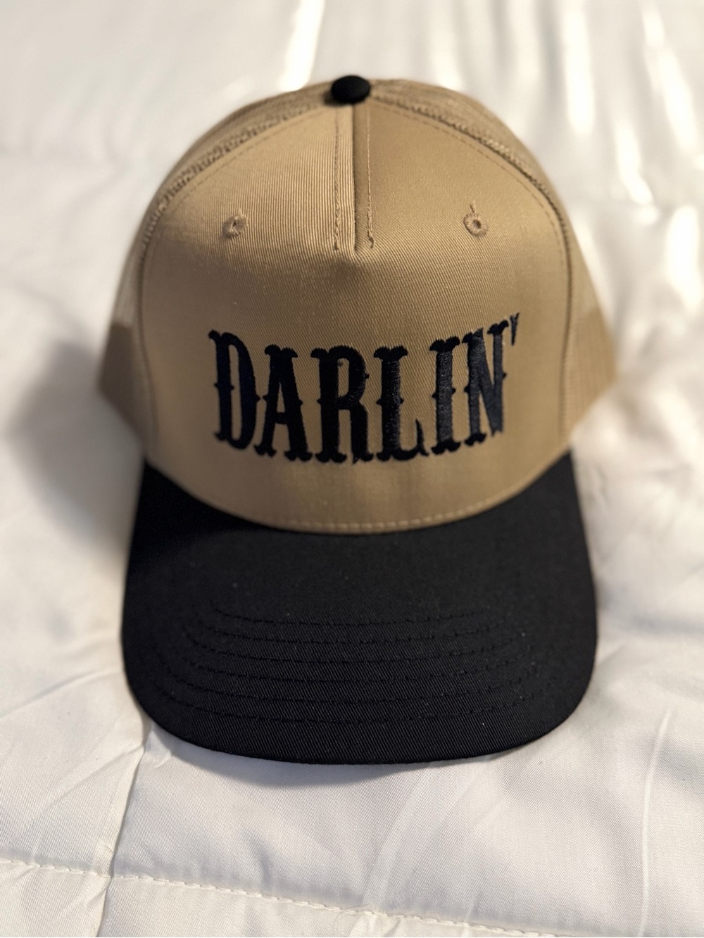 OTTO Darlin' Trucker Cap - Tan and Black